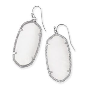Kendra Scott Elle Earrings (Silver White Pearl)
